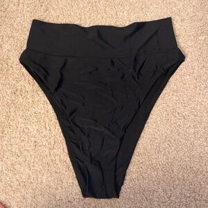 aerie High-Waisted Black Bikini Bottom